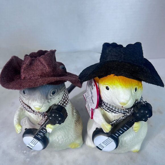 Vintage 2003 Gemmy Dancing Hamsters Cletis & Claude Musical Animated Banjos ** - Picture 5 of 11